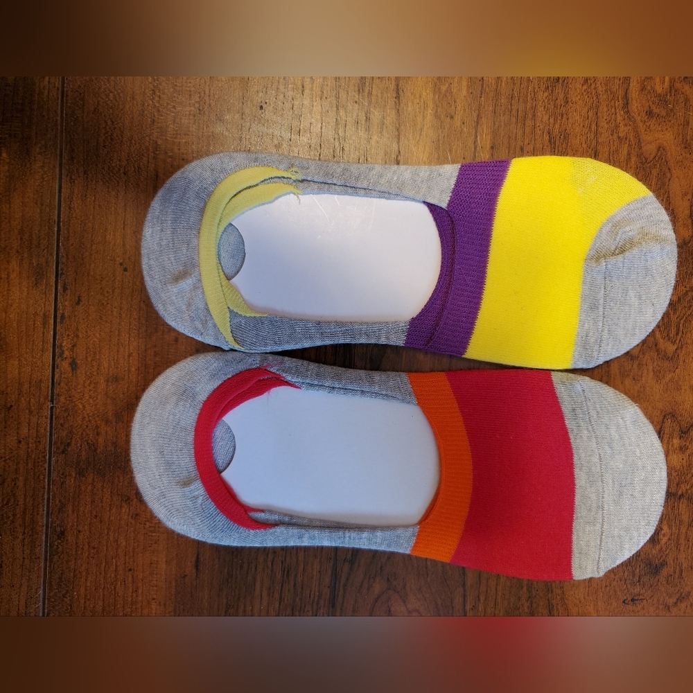 Colorful No-Show Socks for Women 2 Pairs